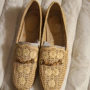 Sam Edelman Tan Flats with Woven Detail